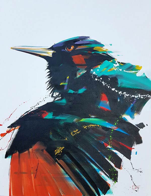 Red Winged Starling- Oil on canvas - 120cm x 90cm